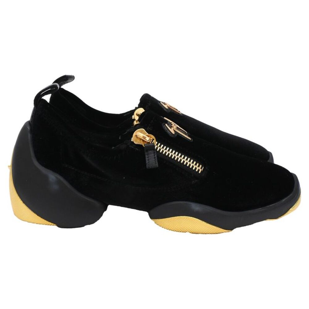 Giuseppe Zanotti Light Jump Gruber Sneakers in Black Velvet